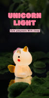 Lámpara Nocturna De Silicona Unicornio Para Niños Luz LED Recargable Por USB Decoración De Habitación Animales De Peluche Regalo Para Niños - details 10