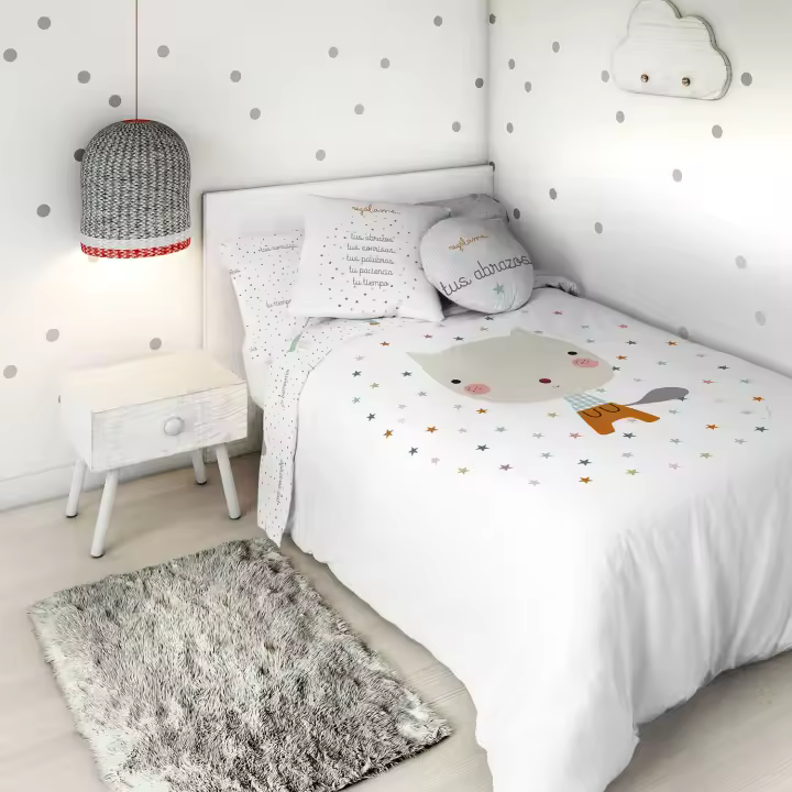 HACIENDO EL INDIO - Funda Nórdica Infantil Estampada - Algodón Extrasuave - Incluye Funda Nórdica + 1 Funda de Almohada - Fabricado en España - Cama 90/105cm - 1