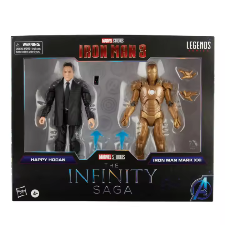 MARVEL LEGENDS SERIES FIGURAS HAPPY HOGAN Y IRON MAN MARK XXI MARVEL IRON MAN 3 - 1