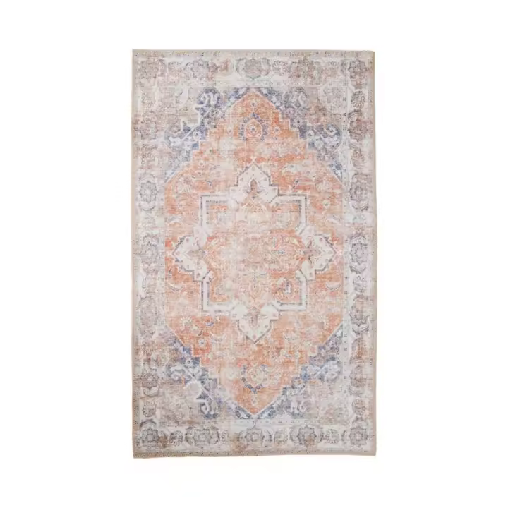 Alfombra Rectangular Habana, Poliestireno Chenilla, Naranja, 230x160x1 cm - 1