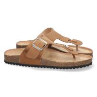 Sandalia Plana para Mujer, con Planta Bio muy Comoda color camel o beige - details 3