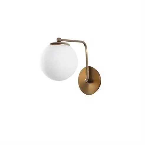CRISTAL RECORD Aplique de Pared Dorado con Tulipa de Cristal Modelo 12 - Iluminación LED - 1