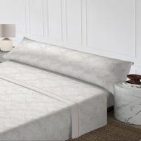 Juego de Sábanas Verano 3 Piezas - Microfibra Ultra Suave con Rayas Blancas | Tallas 90/105/135/150/180 cm | Diseño Moderno Gris Perla | Anti-Arrugas y Transpirable - details 4
