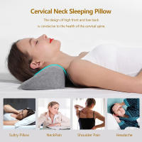 Almohada De Memoria Para El Cuello Ergonómica Para Dormir En Lado Almohada De Contorno Orthopédica Decorativa Viaje Cama 100% Algodón - details 1