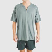 TRAMAS+ Pijama Botones de Hombre con Manga corta y Pantalón corto, Primavera y Otoño, Conjunto de Ropa para Dormir - details 0