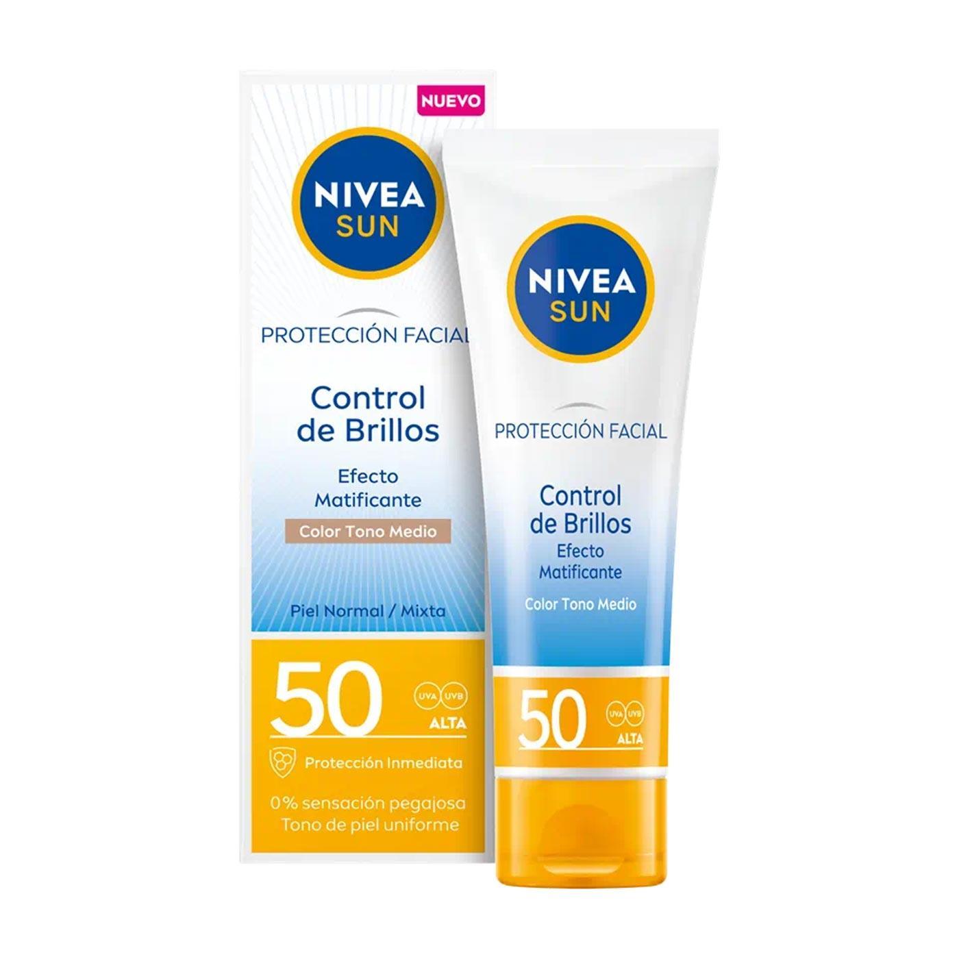 NIVEA Potección facial Control Brillos Matificante SPF 50 Nivea Sun