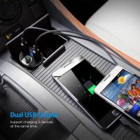 Transmisor FM Bluetooth Adaptador Estéreo para Automóvil Reproductor de MP3 Manos libres with Microfono Cargador inalámbrico para Automóvil with 2 Puertos USB 5 V/2,1 A Y 1 A Manos libres (Negro) - details 1