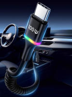 Cable USB C a Tipo C Flexible 100W PD Con LED Para Carga Rápida Y Datos Rocoren Compatible Con iPhone 16 15 pro Max MacBook Xiaomi - details 1