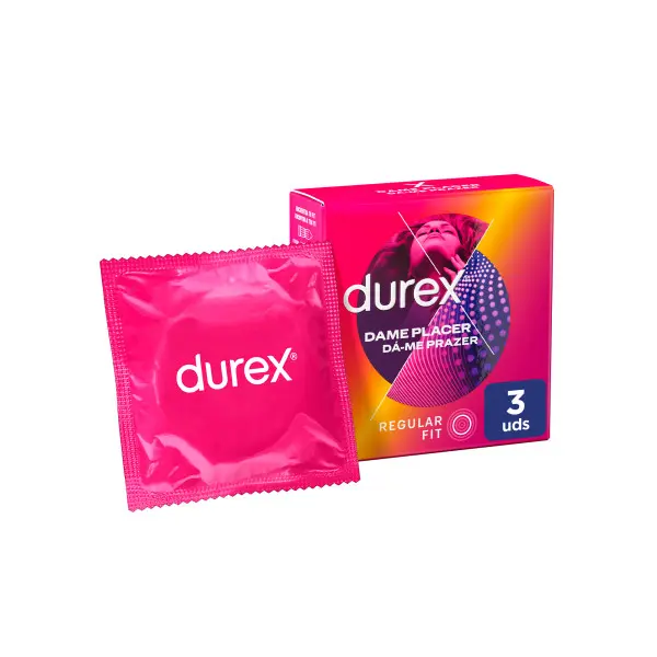 Durex - Preservativos Dame Placer para Mayor Sensación Pack 3 condones para un sexo seguro - 1