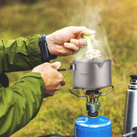 Tomshoo Olla De Titanio Portátil De 2L Con Tapa Y Mango Colapsable Para Camping Cocina Al Aire Libre Y Viajes Deporte De Montaña - details 8