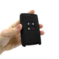 Banner - Funda silicona mando llave del coche 4 botones compatible con Renault y Dacia negro rojo