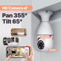 Cámara De Seguridad Inteligente WiFi 3MP Bombilla Con Enchufe E27 Visión Nocturna De Color Rastreo Humano Para Interior - details 1