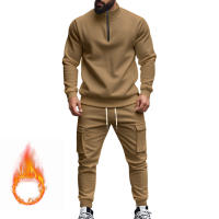 Conjunto Deportivo Casual Para Hombres Verano Otoño Invierno Con Cierre De Cremallera Y Veludo Tejido De Poliéster Talla S a XXXL - details 112