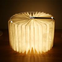 Lámpara De Mesa Recargable USB 3D Madera Plegable LED Luz Nocturna De Libro Con 3 / 5 Colores De Iluminación Decoración Para Dormitorio Y Sala De Estar - details 13