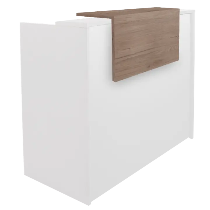 OFILIKE. Mostrador de Recepción para Negocios, Basic Flotante. Mueble de Recepción de Fácil Montaje. Color Roble - 1