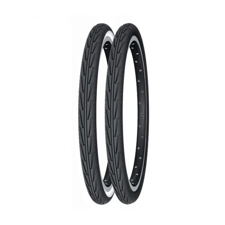 Michelin Cubierta 500 A ó 20x1 3/8 Diabolo City Rigida Blanco/Negro - 1