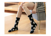 Calcetines De Mujer Diseño Nuevo Con Dibujos De Gatos Divertidos Calcetines Casuales Gruesos Y Calientes Para Otoño Invierno Regalo De Navidad - details 6
