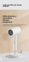 Xiaomi Compact Hair Dryer H101 | 15 m/s* flujo de aire elevado | 50 millones* de iones negativos | Varios modos de flujo de aire - details 8