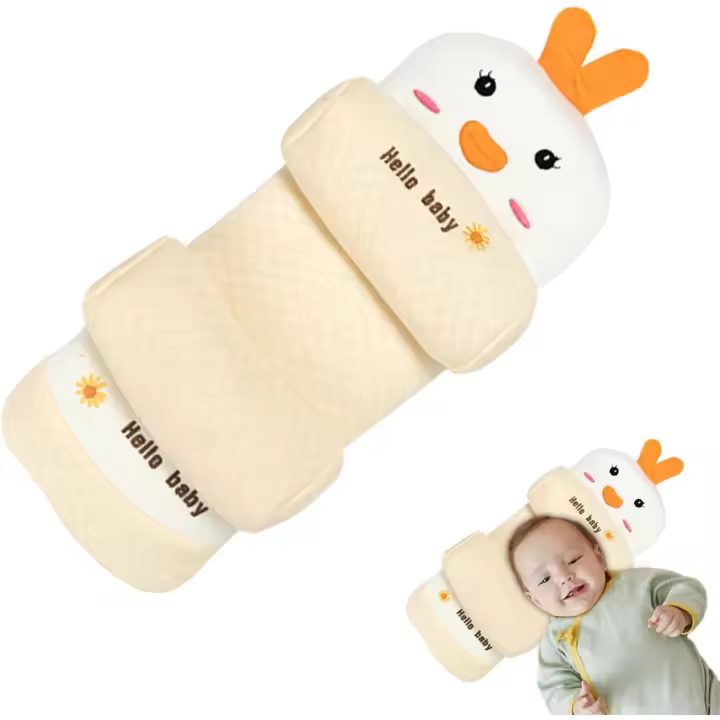Almohada moldeadora de cabeza de bebé-Almohada para recién nasido para evitar la Cabeza Plana-Suave y transpirado-Antiinclinación durante 0-3 años - 1