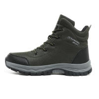 Botas De Invierno Para Hombre Con Piel Fuerte Antideslizante Impermeable Altura Del Tacón Medio Cordones Material De Suela De Goma - details 17