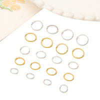 Set De 50 Piezas De Abalorios De Aleación Con Retención De Color Para Manualidades Joyería DIY Anillo De Agujero Doble Y Bola De Hilo Para Bolsos - details 4