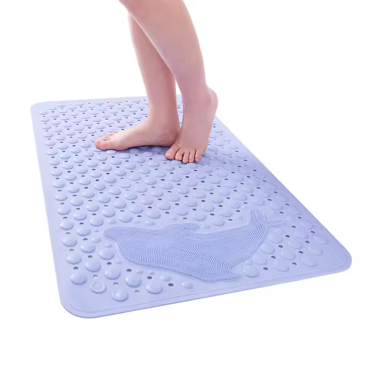 Alfabrilla antideslizante para baño, para Ducha alfabrilla, impermeable, anticaídas, con ventosa (44x75 cm) - 1