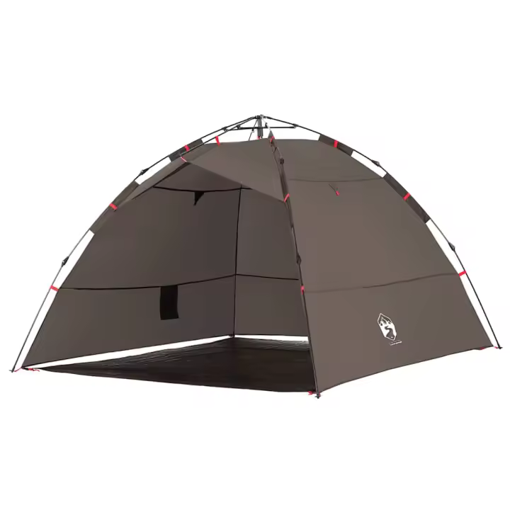 vidaXL Tienda de pesca 4 personas apertura rápida marrón - 1