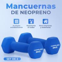 RELAXTY Juego de Pesas y Mancuernas de Neopreno 1Kg/2Kg/ 3Kg/ 4Kg/ 5Kg/10Kg (Pares) - Diseño compacto, Anti-Rodamiento - details 4