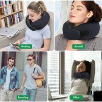 Almohada De Memoria Para El Cuello U Tipo Viaje Portátil Descanso Del Mediodía Aéreo Bolsa De Transporte Soporte Cervical Para Dormir Y Camping - details 1