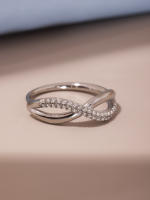 Encanto Anillos color de circón para mujer, anillo de dedo ajustable de Color dorado de acero inoxidable, regalo de joyería de Navidad para boda y compromiso , anillo para dedo índice, moda exquisita, ajustable, elegante, joyería para banquete para mujer - details 4