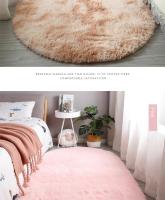 VIKAMA Alfombra De Silla De Seda Longa Teñida Nórdica Para Dormitorio Y Sala De Estar Alfombra Oval Sencilla Moderna Antideslizante Y Resistente Al Desvanecimiento Para Adultos - details 17