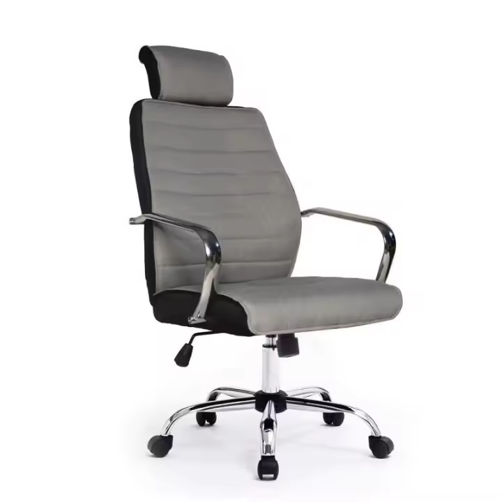 Silla Oficina Equip Respaldo Medio Gris Reposacabe - 1