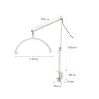 Andoer HD-M3X Luz De Video LED De Anillo De Escritorio Con Forma De Media Luna 3000K-6000K Dimmable Para Belleza Salon Maquillaje Streaming Vivo - details 15