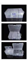 Caja De Almacenamiento Transparente Plástico Con 14 Compartimentos Para Accesorios De Pintura a Mano Herramienta Multifuncional Para DIY - details 5