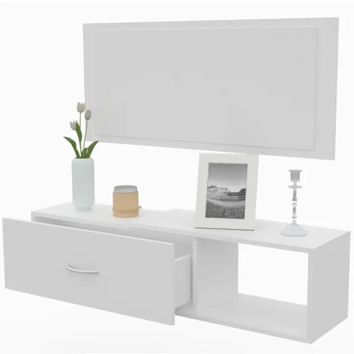 Dormidan Recibidor con espejo y cajón moderno, mueble de entrada. - 1