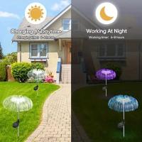 Luces De Jardín Solar LED En Forma De Medusa Impermeables Decoración Navideña Para Patio Balcones Y Jardines Luz Solar Potenciada Flores Iluminadas - details 4