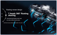 Afeitadora Eléctrica 7D Cabeza De Corte Flotante Recargable Portátil Para Hombre Afeitadora De Barba Con Clipper Rasurador Rotatorio De Acero Inoxidable - details 5