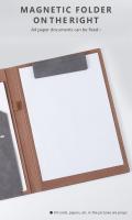 Carpeta De Negocios A4 En Cuero Para Firmar Contratos Y Almacenamiento De Datos Carpeta De Archivo Con Clip - details 3