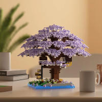 Bloques De Construcción ToylinX 1097 PCS Casa De Árbol Rosa Con Escena De Calle Juguete Educativo Para Niños Regalo De Cumpleaños - details 4