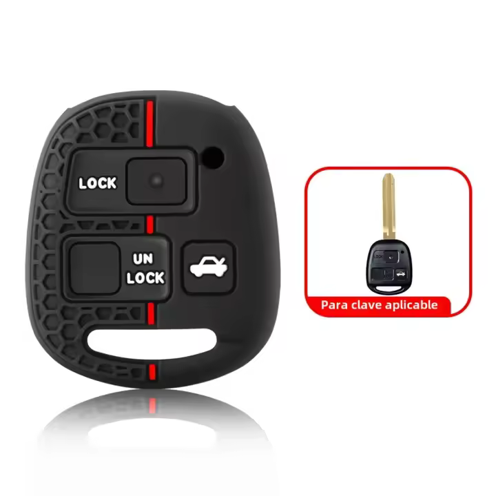 Funda De Llave De Coche En Silicona Para Toyota FJ Cruiser Land Yaris Echo Lexus ES GS LS IS RX SC LX RX400h Accesorio De Automóvil - 1