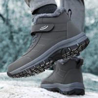Botas De Nieve Para Hombre Botas De Invierno Casuales Con Plush Interior Cálido Antideslizantes Botas De Ankle De Piel Artificial Para Motocicleta Y Senderismo - details 6