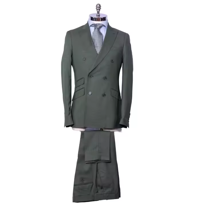 BLANCO NUMERO UNO - Traje Cruzado Verde - Elegancia Vibrante - Frescura Natural - Alta Gama - 1