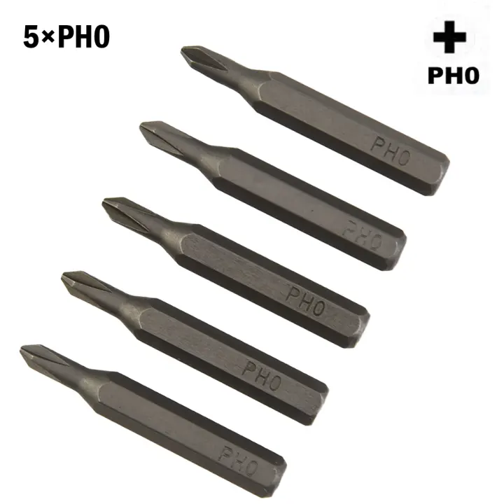 Juego De 5 Piezas De Puntas De Destornillador Hexagonales PH0000 PH000 PH00 PH0 PH1 PH2 Magnéticas De 4x28mm Para Soldadura Y Reparación - 1