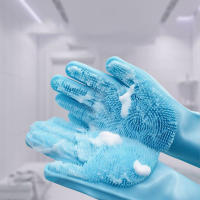 Accesorios De Baño Para Gatos Cepillo De Limpieza Silicona Guantes Antirrascas Y Antibites Productos De Baño Para Mascotas Teddy - details 0