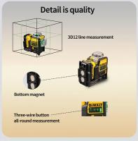 Nivel De Láser DEWALT DW089LG Auto Nivelado 12 Líneas 3 X 360 Grados Banda Verde Batería Li-Ion 12V Máximas Lasers - details 8