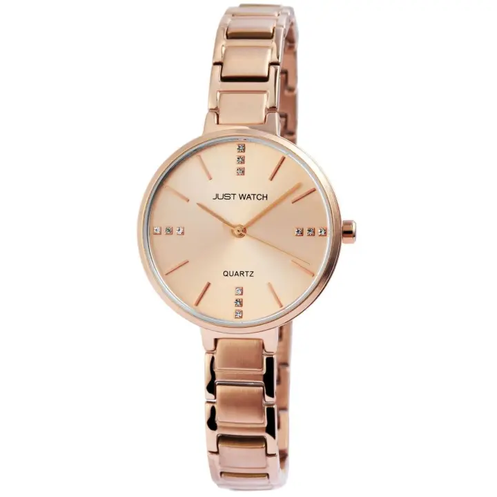 Reloj Just® Mujer Rosa Dourado com Bracelete em Aço Inoxidável - 0087 - 1