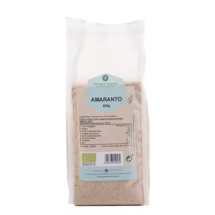 Amaranto en Grano ECO Planeta Huerto 500g - Valores Nutricionales y Beneficios - 1
