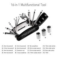 Kit De Herramientas De Reparación Para Bicicleta 16 En 1 Bolsa De Sillín Multifuncional Para Ciclismo Bolsa De Asiento De Bicicleta - details 7