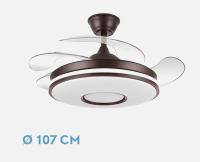 FABRILAMP Ventilador Dc Dani 48W-59w 4800LM-6980lm COLORES 4aspas 6velocidades 91D-107d 3000-4000-6000k Remoto+Reg.Intensidad+memoria+temporizador 24 Incluye mando a distancia y dos tijas de 12.5 y 25 centímetro Productos originales calidad de confianza - details 0