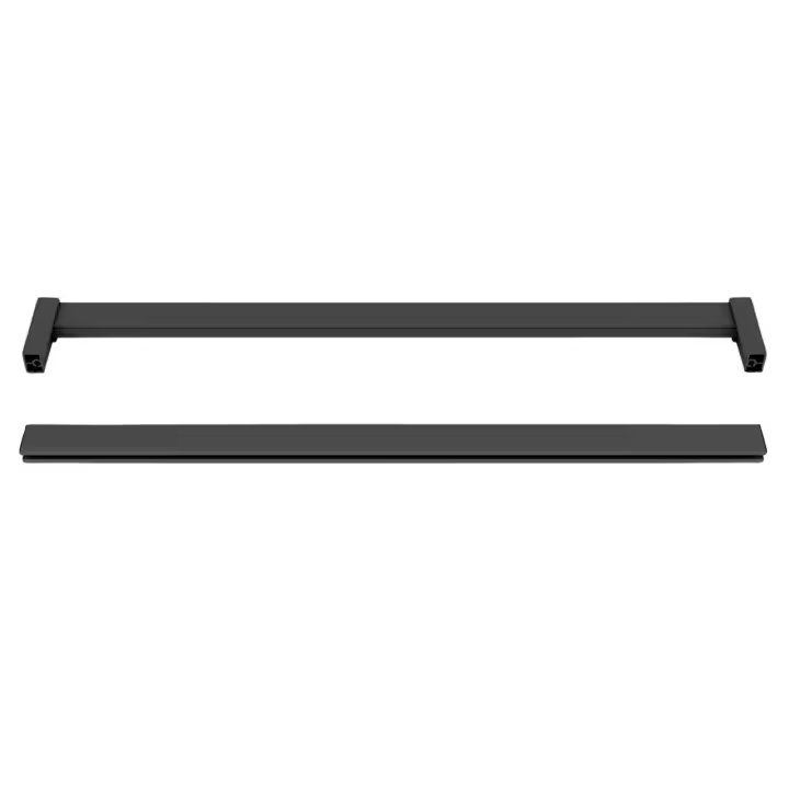 Barras Colgador Luxe para Armario en Color Negro con 2 Barras y 6 Soportes de Metal y Plástico 75x30x15 cm - 1